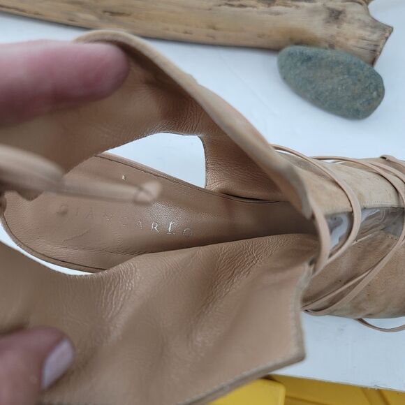 Giancarlo camel peeptoe bootie stiletto - Picture 4 of 13